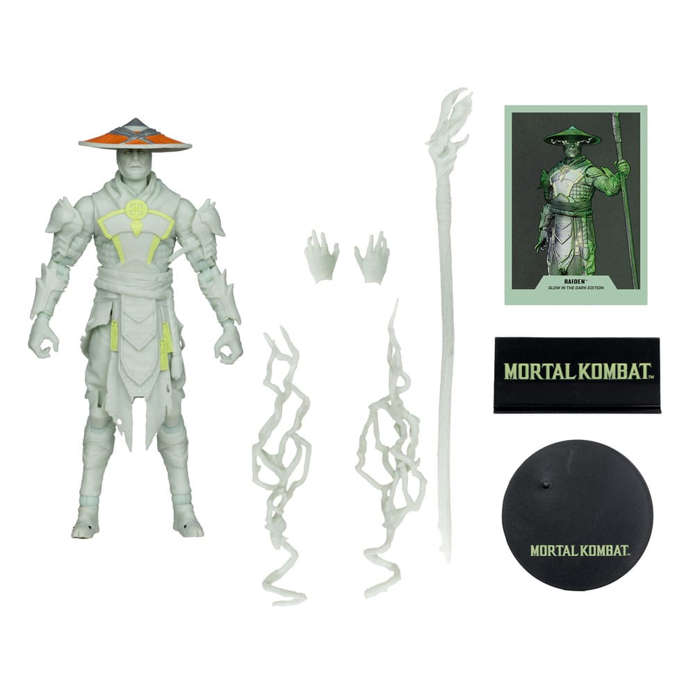 Mortal Kombat  Actionfigur Glow in the Dark Edition Raiden (Gold Label) 18 cm