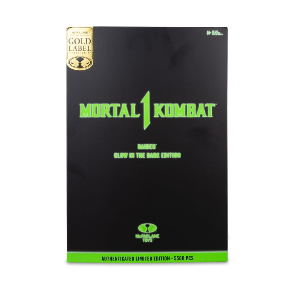Mortal Kombat  Actionfigur Glow in the Dark Edition Raiden (Gold Label) 18 cm