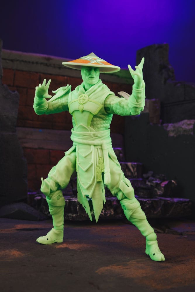 Mortal Kombat  Actionfigur Glow in the Dark Edition Raiden (Gold Label) 18 cm