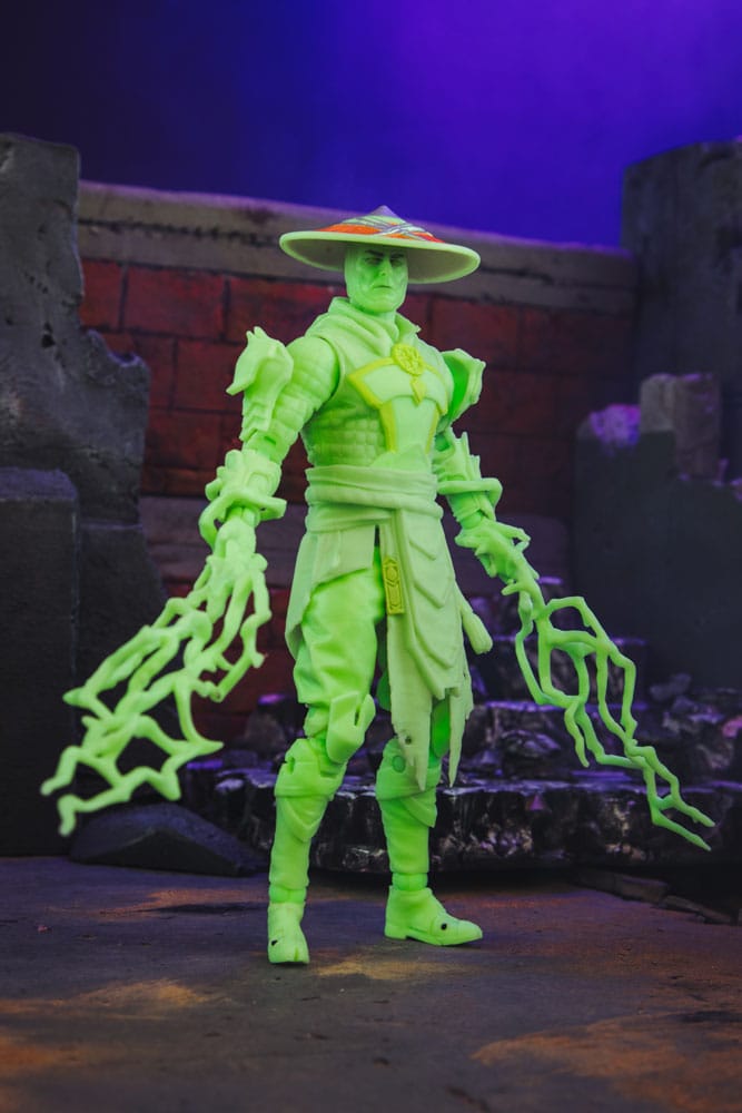 Mortal Kombat  Actionfigur Glow in the Dark Edition Raiden (Gold Label) 18 cm