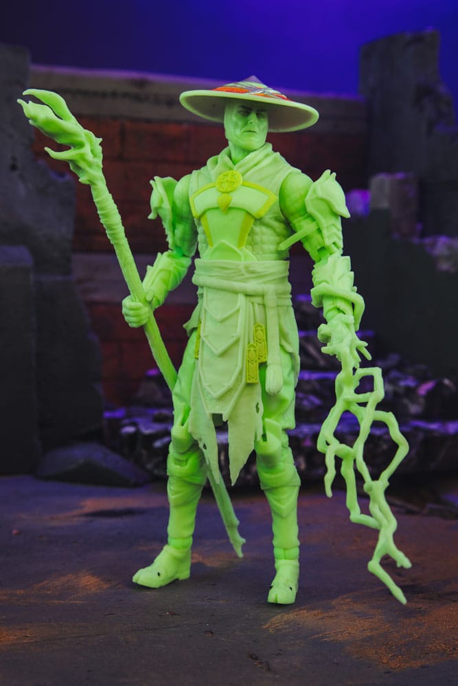 Mortal Kombat  Actionfigur Glow in the Dark Edition Raiden (Gold Label) 18 cm