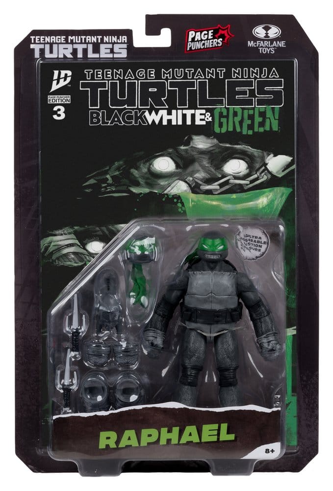Teenage Mutant Ninja Turtles Page Punchers Actionfigur Raphael (Black White & Green) (Red Platinum Edition) 13 cm