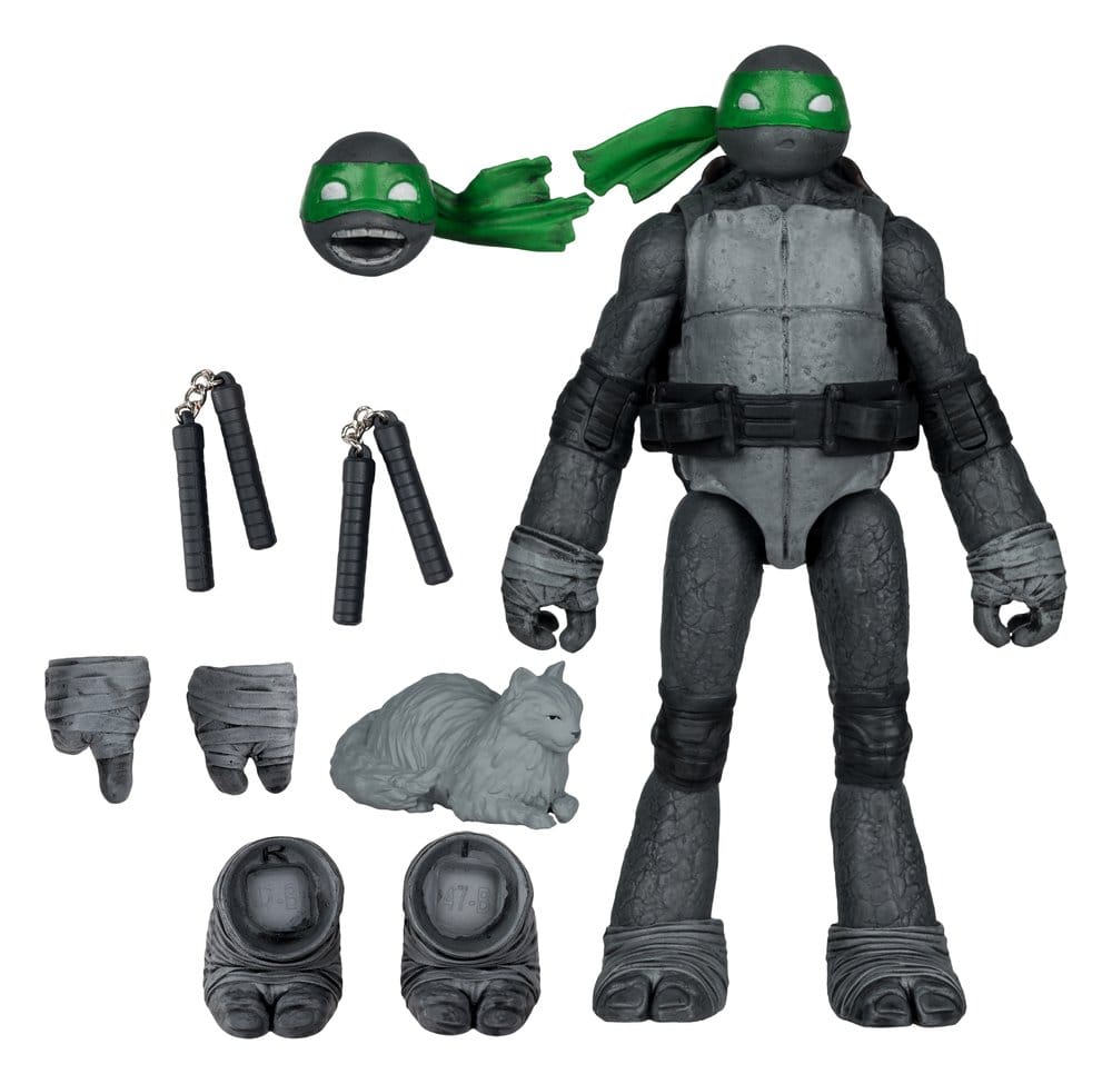 Teenage Mutant Ninja Turtles Page Punchers Actionfigur Michelangelo (Black White & Green) (Red Platinum Edition) 13 cm