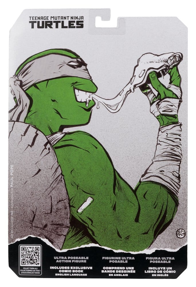 Teenage Mutant Ninja Turtles Page Punchers Actionfigur Michelangelo (Black White & Green) (Red Platinum Edition) 13 cm