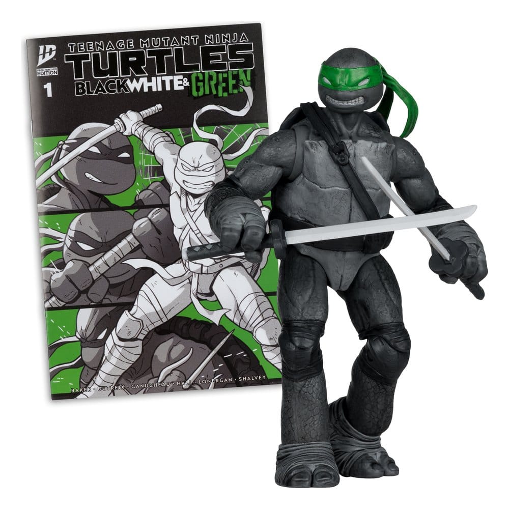 Teenage Mutant Ninja Turtles Page Punchers Actionfigur Leonardo (Black White & Green) (Red Platinum Edition) 13 cm