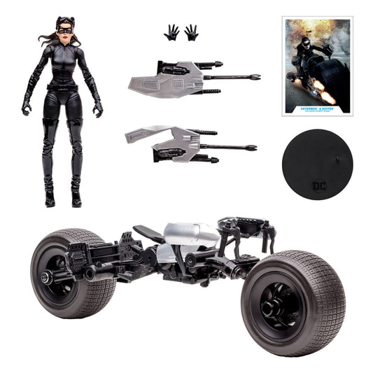 DC Multiverse Fahrzeug Batpod with Catwoman (The Dark Knight Rises)