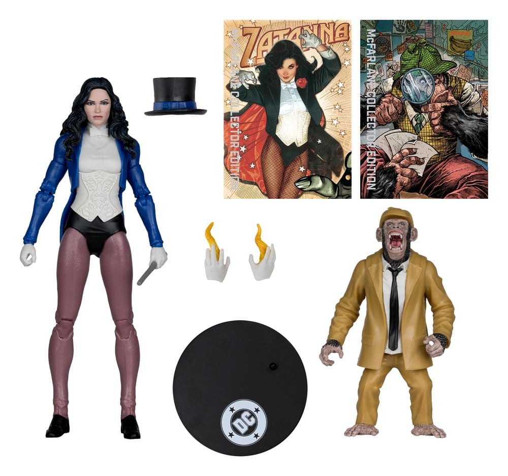 DC Classic McFarlane Actionfigur Zatanna with Detective Chimp Collector Edition #53 18 cm
