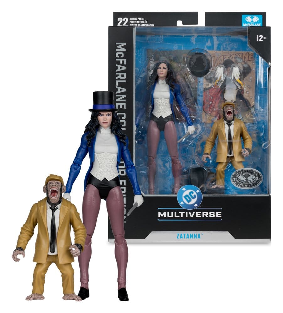 DC Classic McFarlane Actionfigur Zatanna with Detective Chimp Collector Edition #53 18 cm