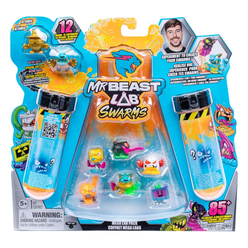 Mr. Beast Lab Swarms Minifiguren 12er-Pack Mega Lab 3 3 cm Sortiment (4)