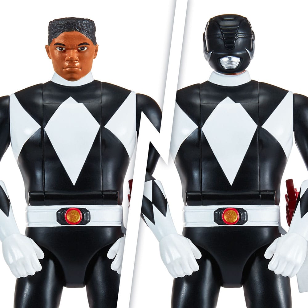 Power Rangers Actionfigur Auto-Morphin Black Ranger 12 cm