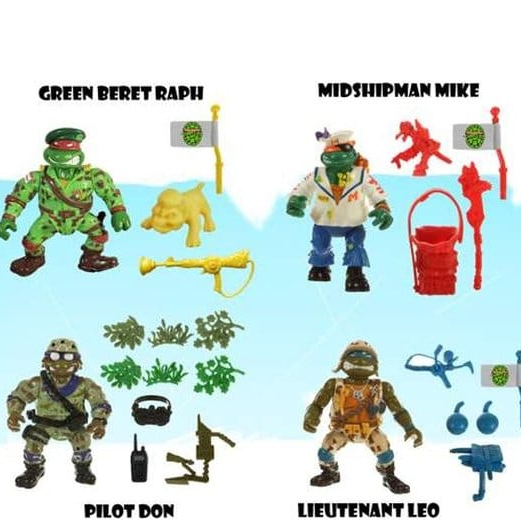 Teenage Mutant Ninja Turtles Classic Actionfiguren 4er-Pack Sewer Heroes mit Fallschirm