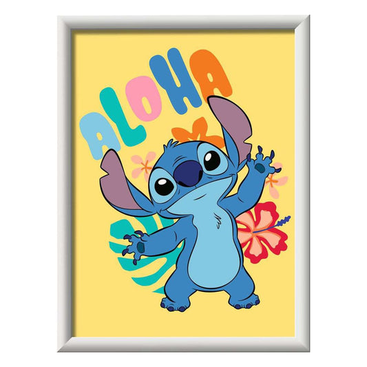 Disney Malen nach Zahlen Malset Aloha Stitch 18 x 24 cm *Deutsche Version*