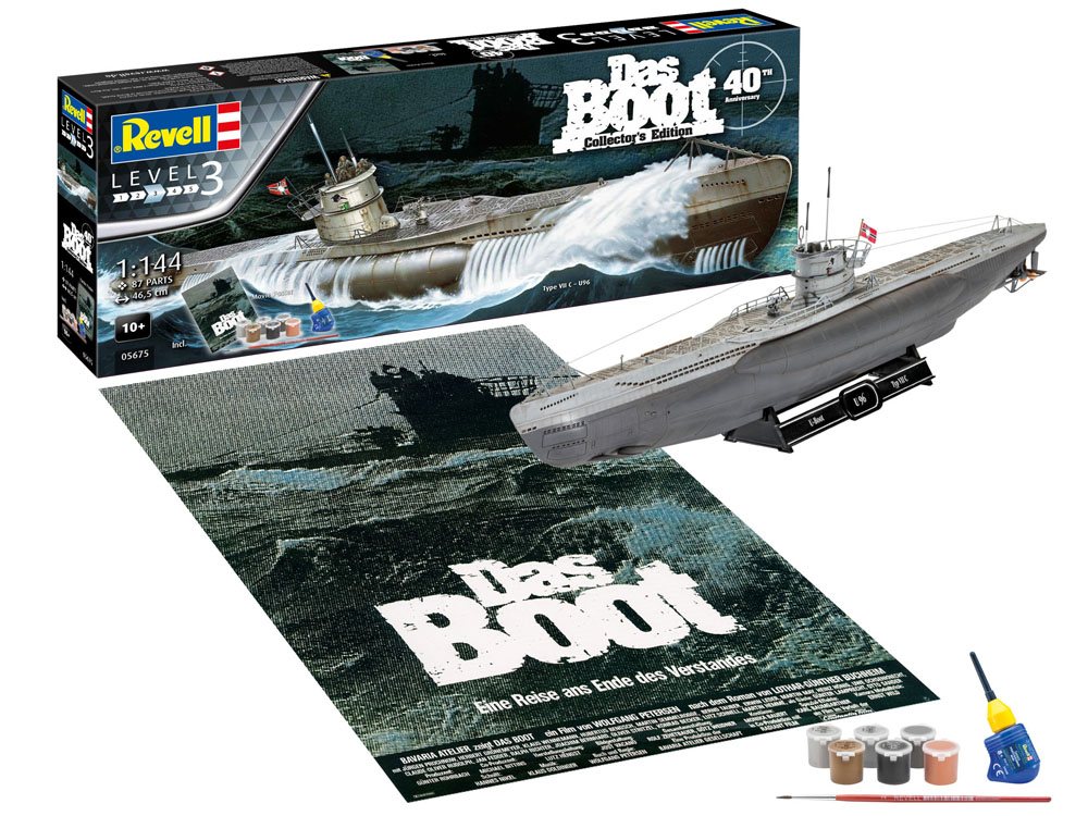Das Boot Modellbausatz Geschenk-Set 1/144 U-Boot U96 Typ VII C 40th Anniversary 46 cm