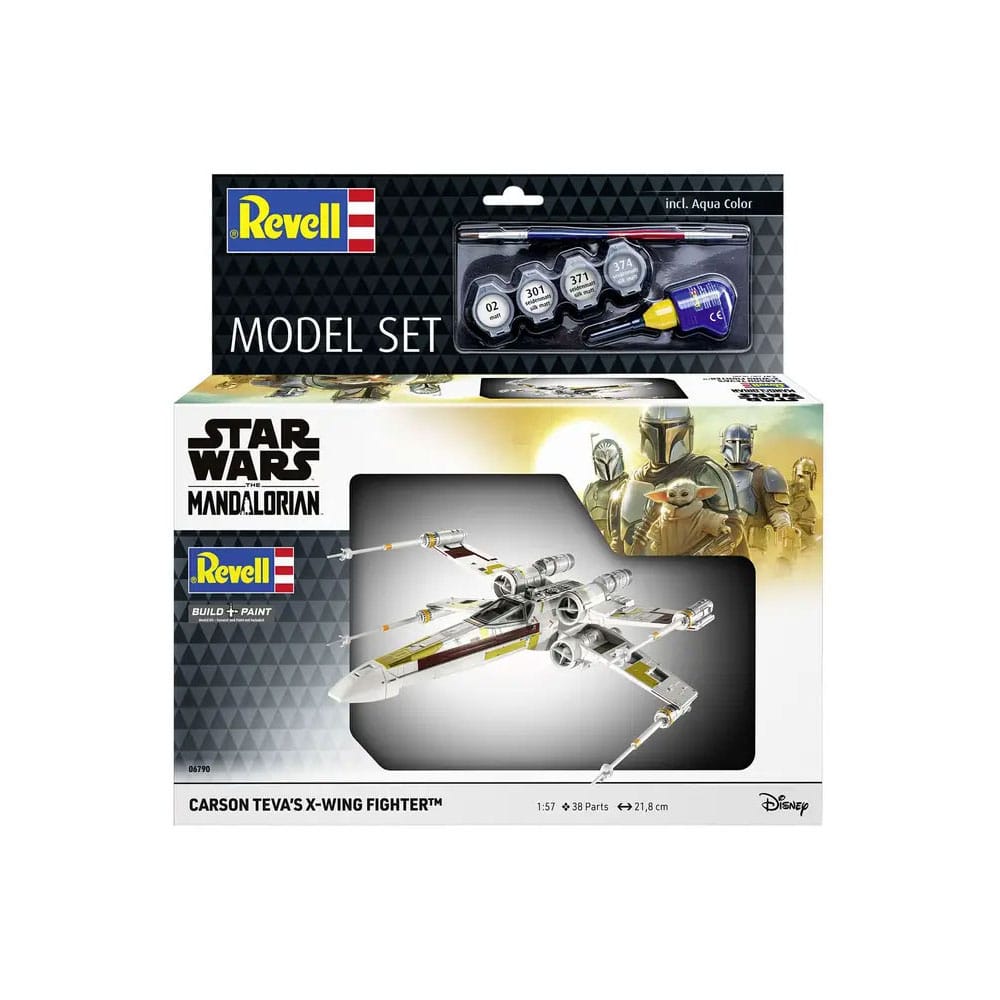 Star Wars Modellbausatz mit Basiszubehör 1/57 Carson Teva's X-Wing Fighter 22 cm