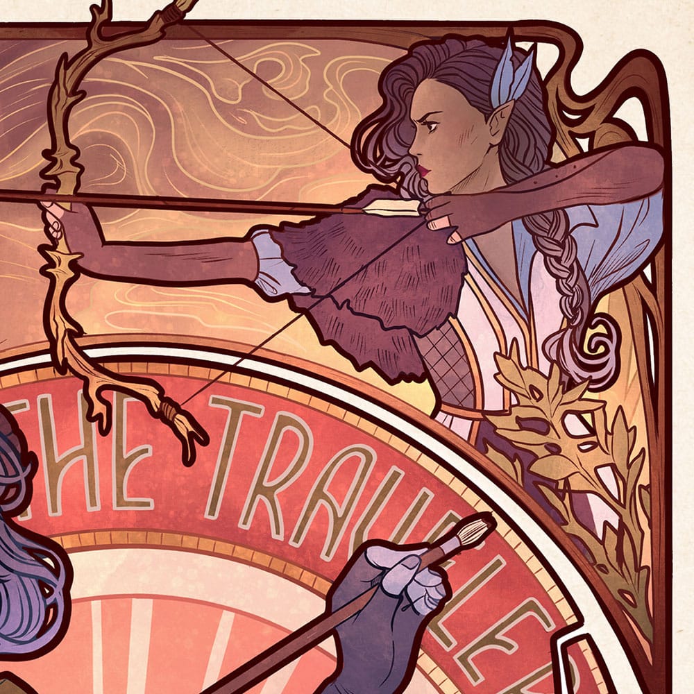 Critical Role Kunstdruck Laura Bailey: 10th Anniversary Art Nouveau Illustrations 46 x 28 cm - ungerahmt