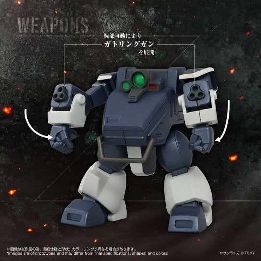 Armored Trooper Votoms Toyrise Actionfigur 1/48 AT-08 Zwerg Sand Loader 7 cm
