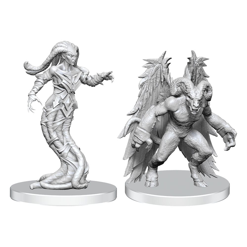 Pathfinder Deep Cuts Miniaturen unbemalt Gylou (Handmaiden Devil) & Ferrugon (Rust Devil)